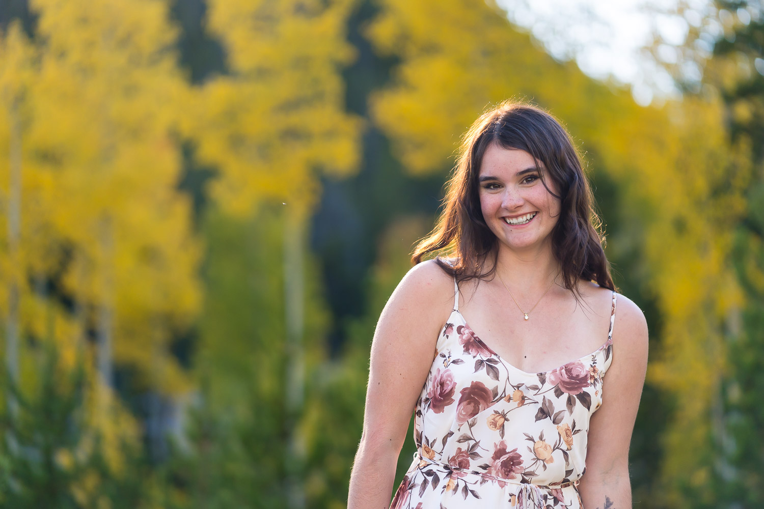 fall colors portrait of a woman 85mm sample image
