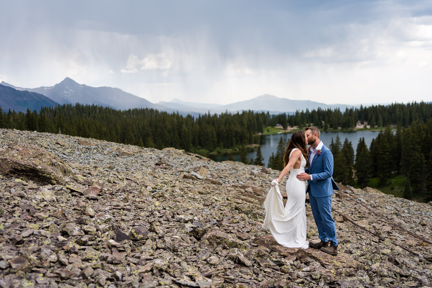 first look alta lakes wedding