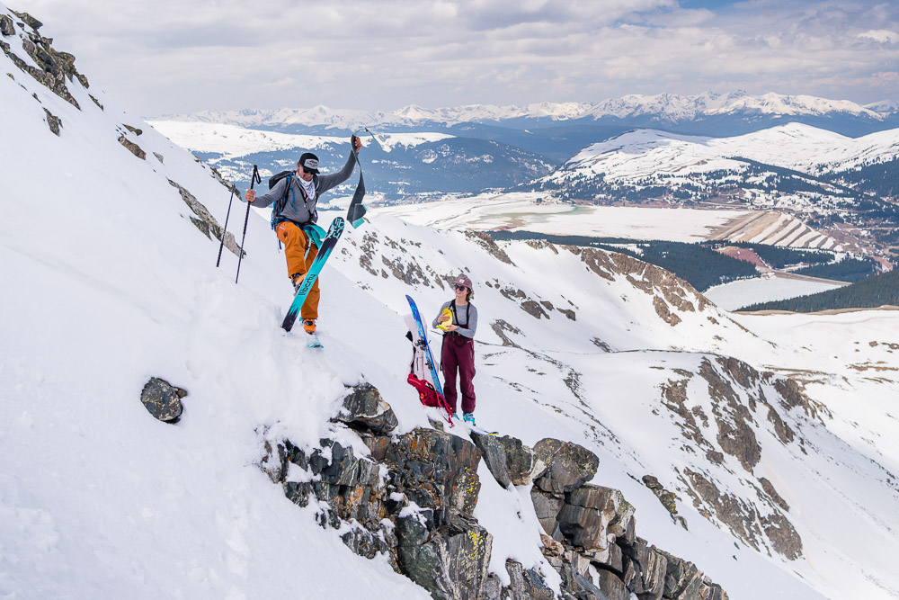 father daughter backcountry ski team