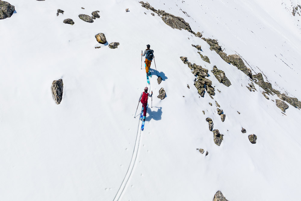 ski in the mountains