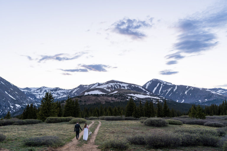 Breckenridge wedding photography sunset