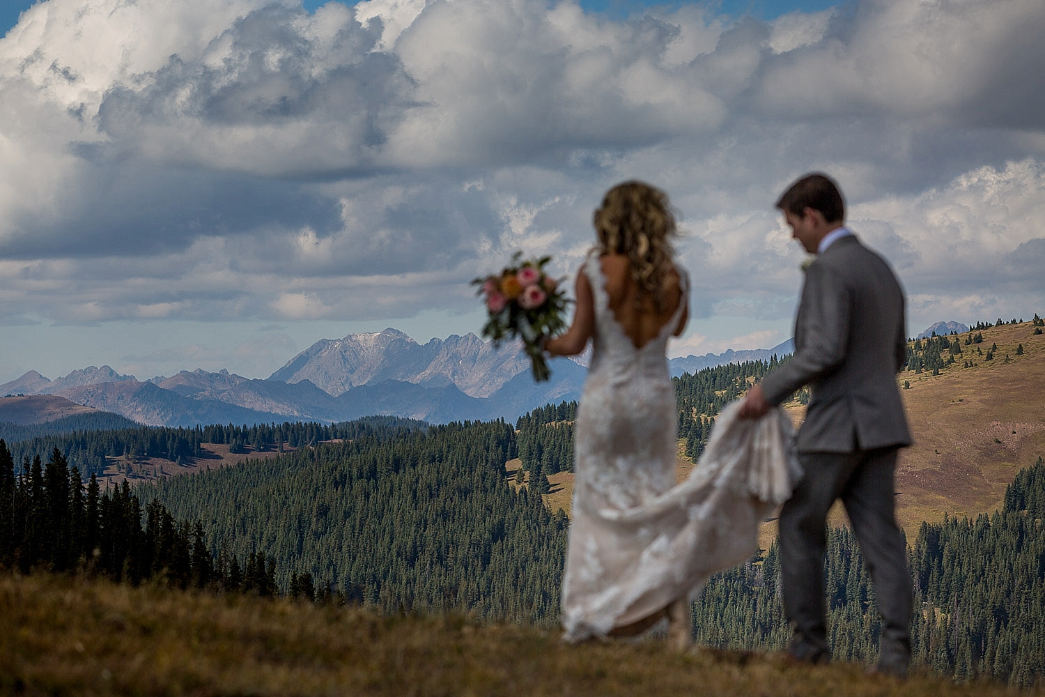 Camp Hale Colorful Fall Wedding Reception