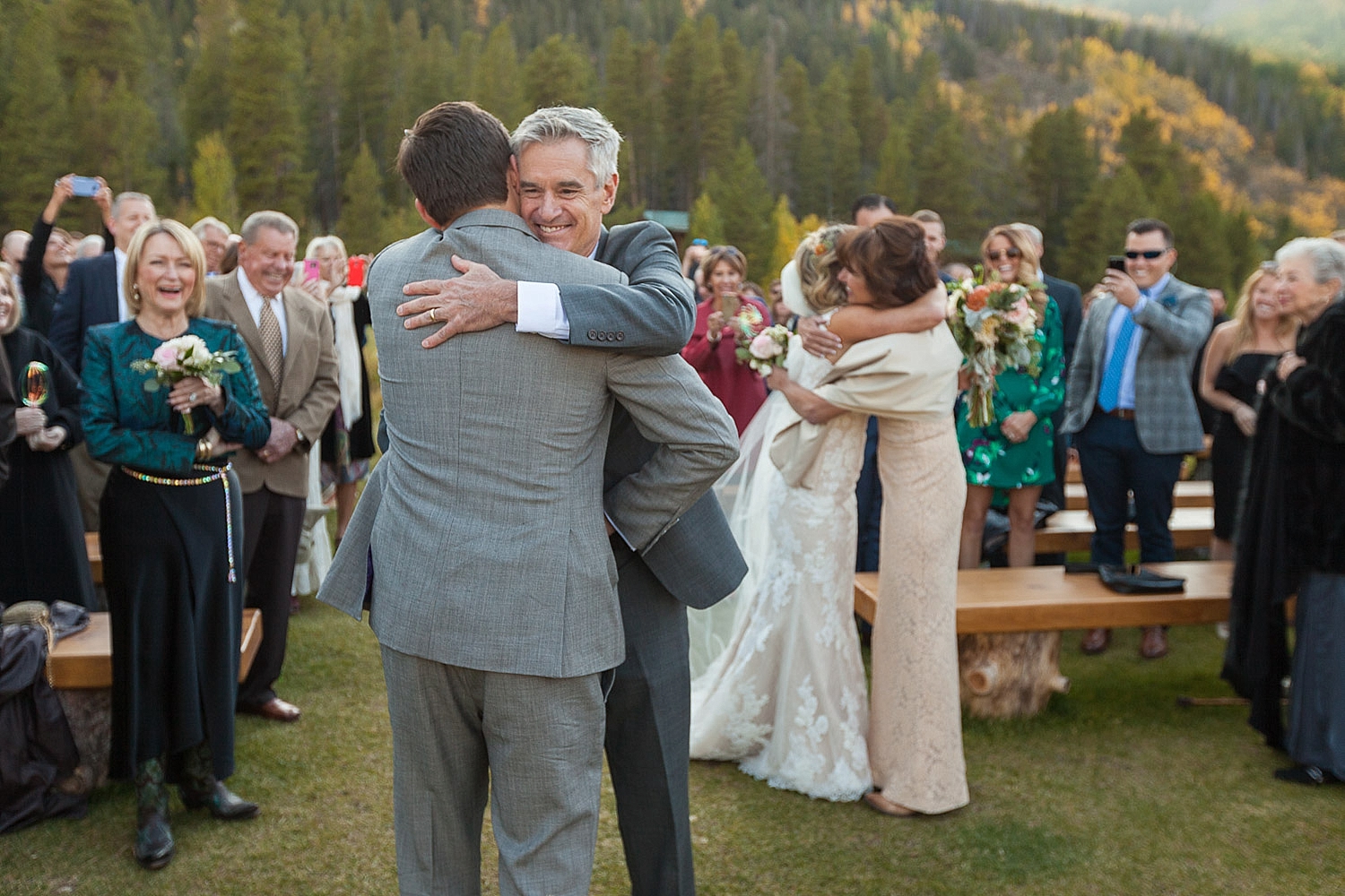 Camp Hale Colorful Fall Wedding Ceremony