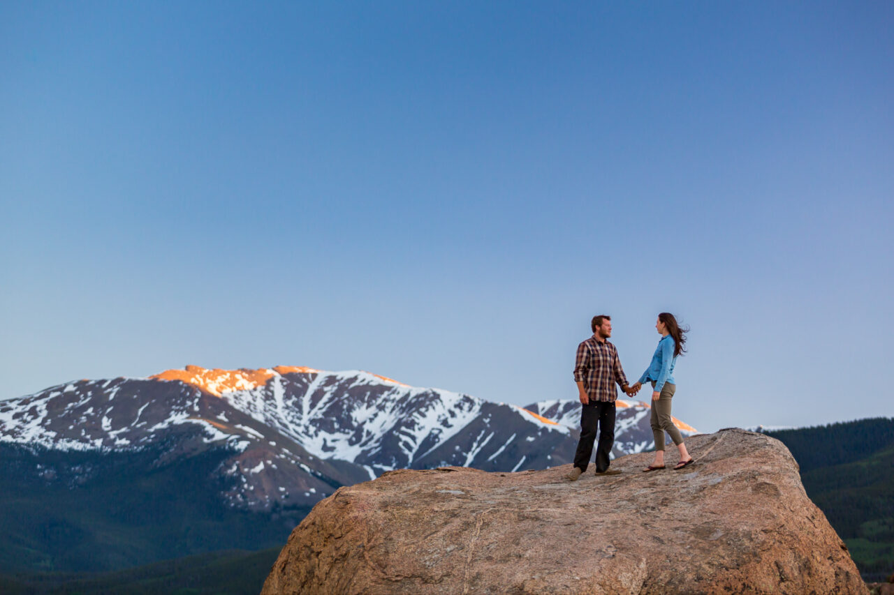adventurous engagement photos colorado