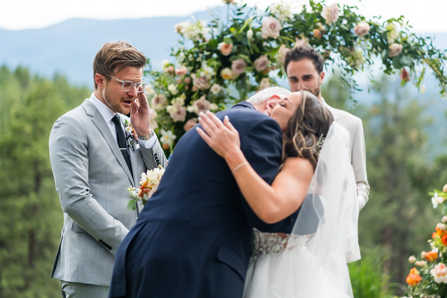 evergreen wedding photography ceremony