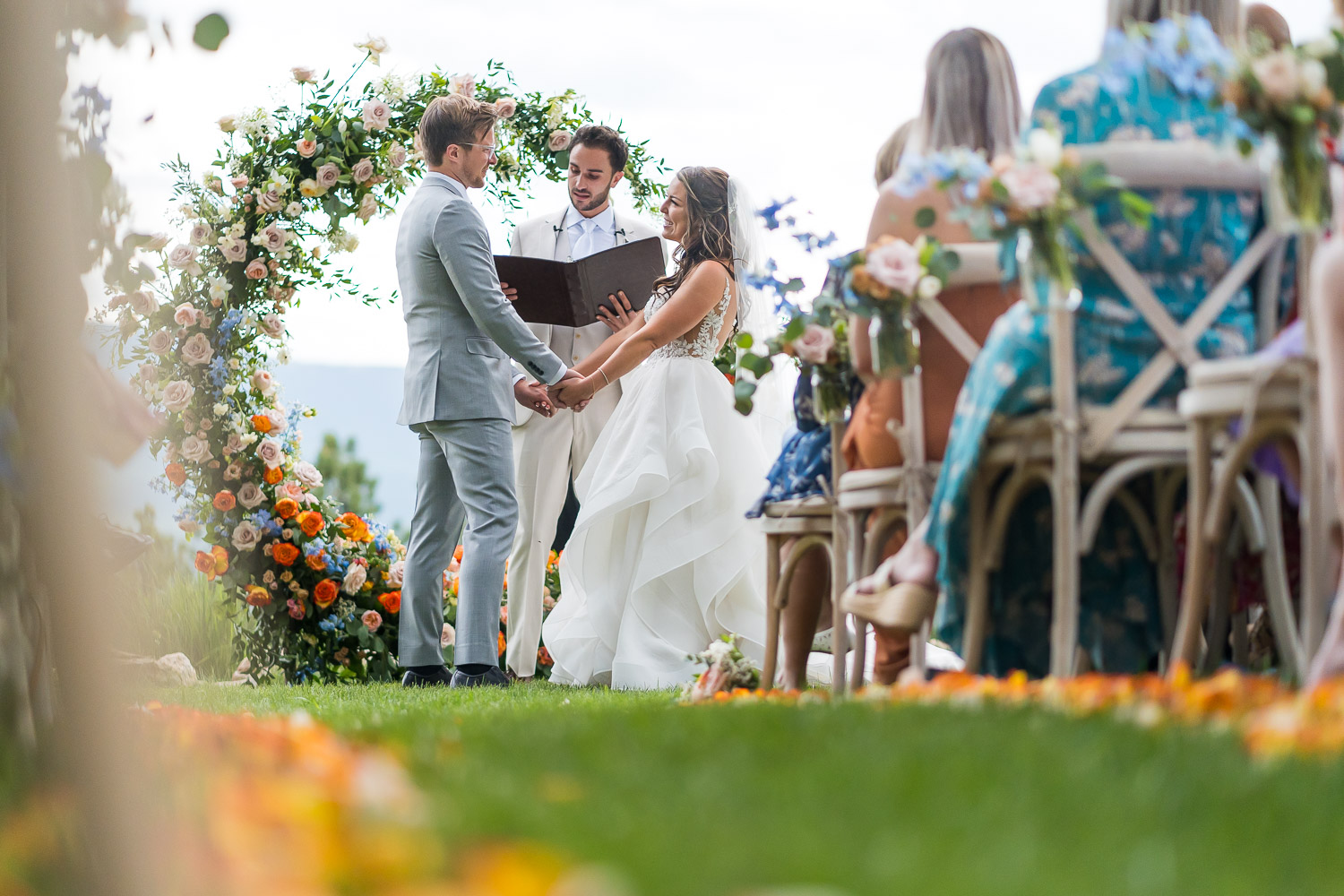 evergreen wedding photography ceremony