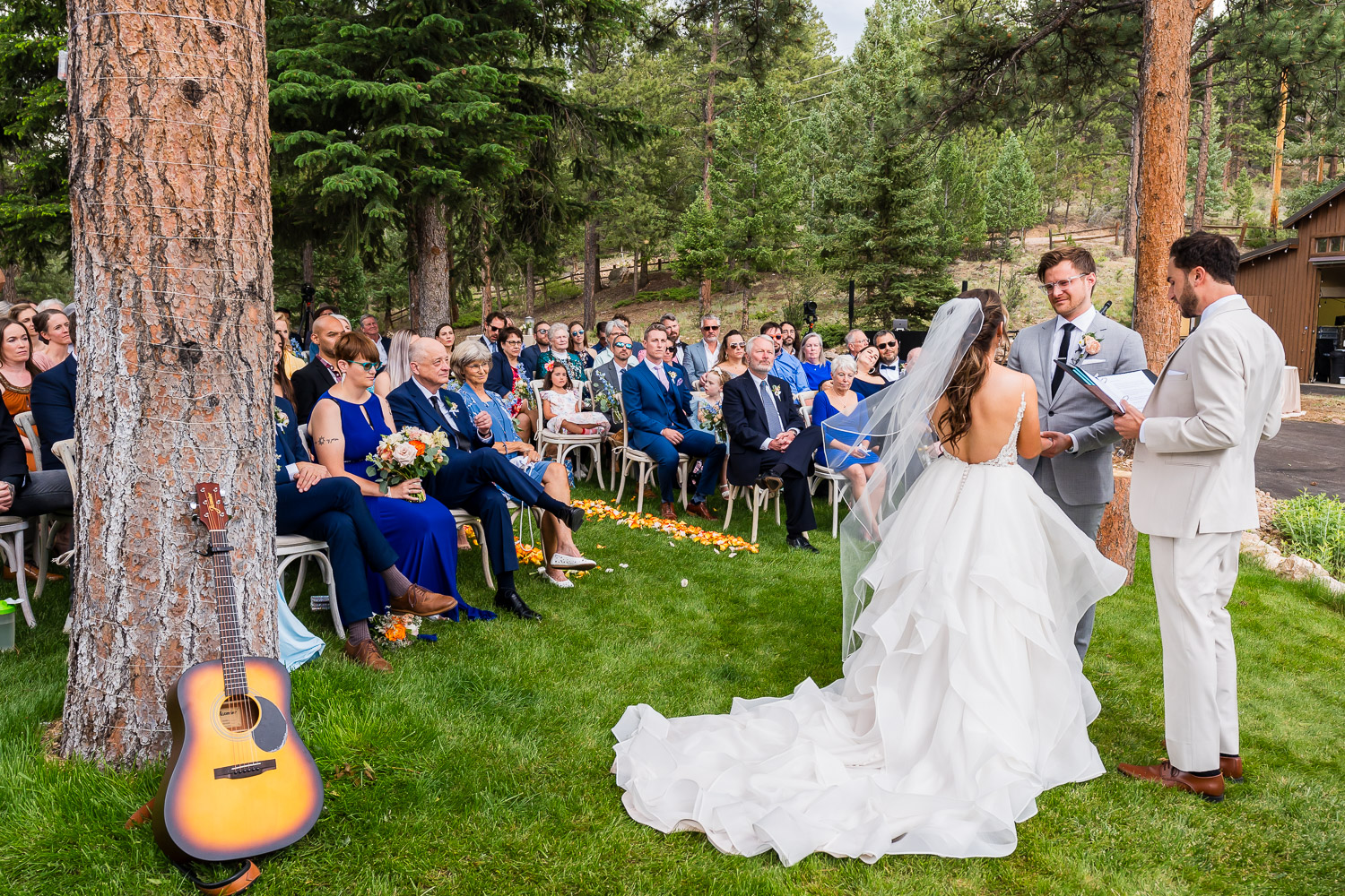 evergreen wedding photography ceremony
