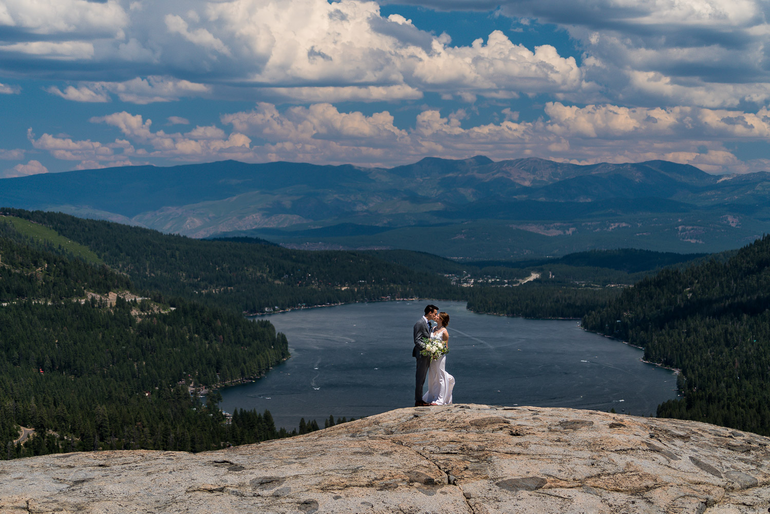 Tahoe Destination Wedding Bride and Groom Portraits