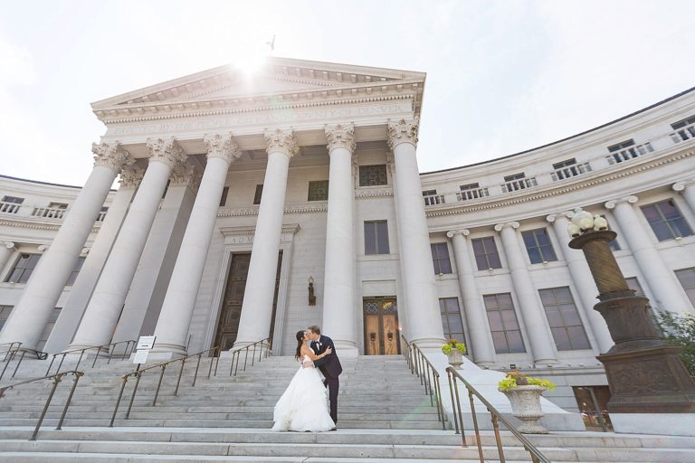 Downtown Denver Wedding Portraits Civic Center Park