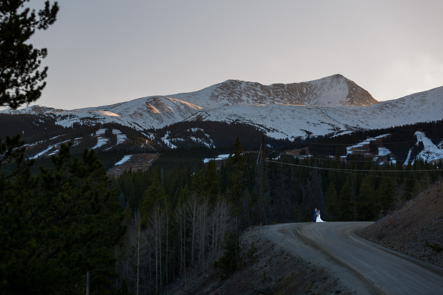 Sevens Breckenridge Wedding Portraits with Mountain Views